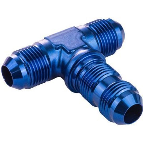 Proflow PFE834-08 Bulkhead Adaptor AN Flare Tee Flare -08AN Blue