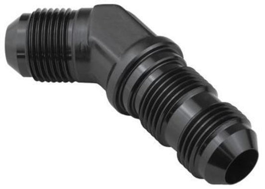 Proflow PFE837-06BK Bulkhead Adaptor AN Flare 45 Degree Flare -06AN Black