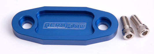 Aeroflow AF64-2020 Billet Fuel Pump Block Off Blue Suit 302 351C