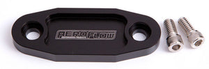 Aeroflow AF64-2020BLK Billet Fuel Pump Block Off Black Suit 302 351C