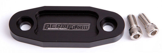 Aeroflow AF64-2020BLK Billet Fuel Pump Block Off Black Suit 302 351C