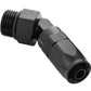 Proflow PFE844-08-08BK Fitting 45 Degree Hose End -08AN Hose to Male -08AN Thread Black