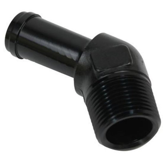 Proflow PFE845-05-06BK 45 Degree 5/16" Barb Male Fitting to 3/8" NPT Black