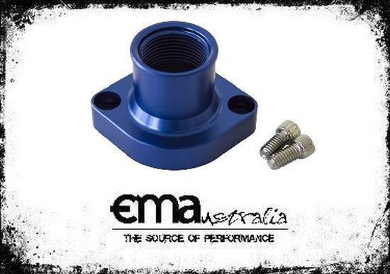 Aeroflow AF64-2021 Billet Thermostat Housing Blue Straight suits 302 351C
