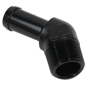 Proflow PFE845-12BK 45 Degree 3/4" Barb Male Fitting to 3/4" NPT Black