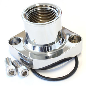Aeroflow AF64-2021C Billet Thermostat Housing Chrome Straight suits 302 351C