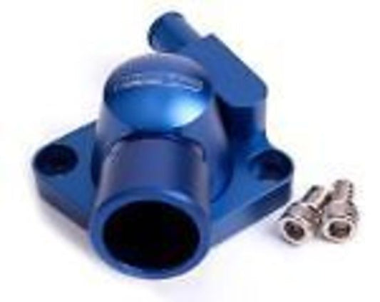 AEROFLOW BILLET SWIVEL THERMOSTAT HOUSING HOLDEN V8 - BLUE AF64-2022