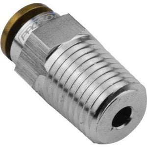 Proflow PFE851-02S Fitting Push Release Straight 3/16" Tube to 1/8" NPT Silver