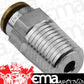 Proflow PFE851-04S Fitting Push Release Straight 1/4" Tube to 1/4" NPT Silver
