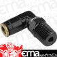 Proflow PFE853-04BK Fitting Push Release 90 Degree 1/4" Tube to 1/4" NPT Black