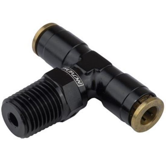 Proflow PFE854-02BK Fitting Push Release Tee 3/16" Tube to 1/8" NPT Black