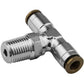 Proflow PFE854-02S Fitting Push Release Tee 3/16" Tube to 1/8" NPT Silver