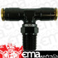 Proflow PFE854-04BK Fitting Push Release Tee 1/4" Tube to 1/4" NPT Black