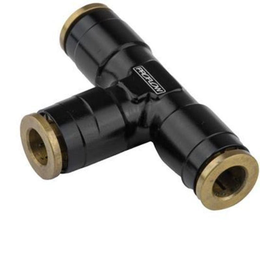 Proflow PFE855-04BK Fitting Push Release Tee 1/4" Tube Black