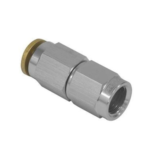 Proflow PFE857-02S Fitting Push Release Straight 3/16" Tube to Female -03AN Silver