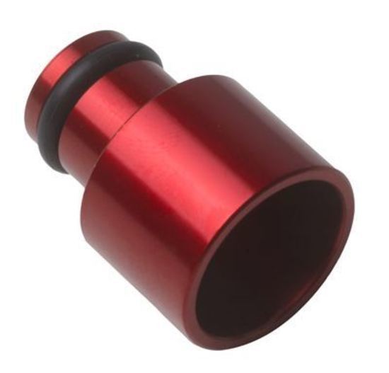 Proflow PFE885 Aluminium Fuel injector Adaptor 11mm Male to 14mm Female Short Red