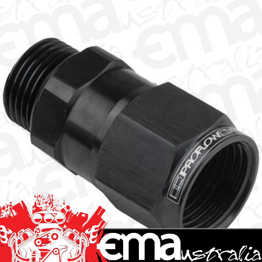 Proflow PFE907-10BK Fitting Adaptor Male -10AN ORB to Female -10AN Black