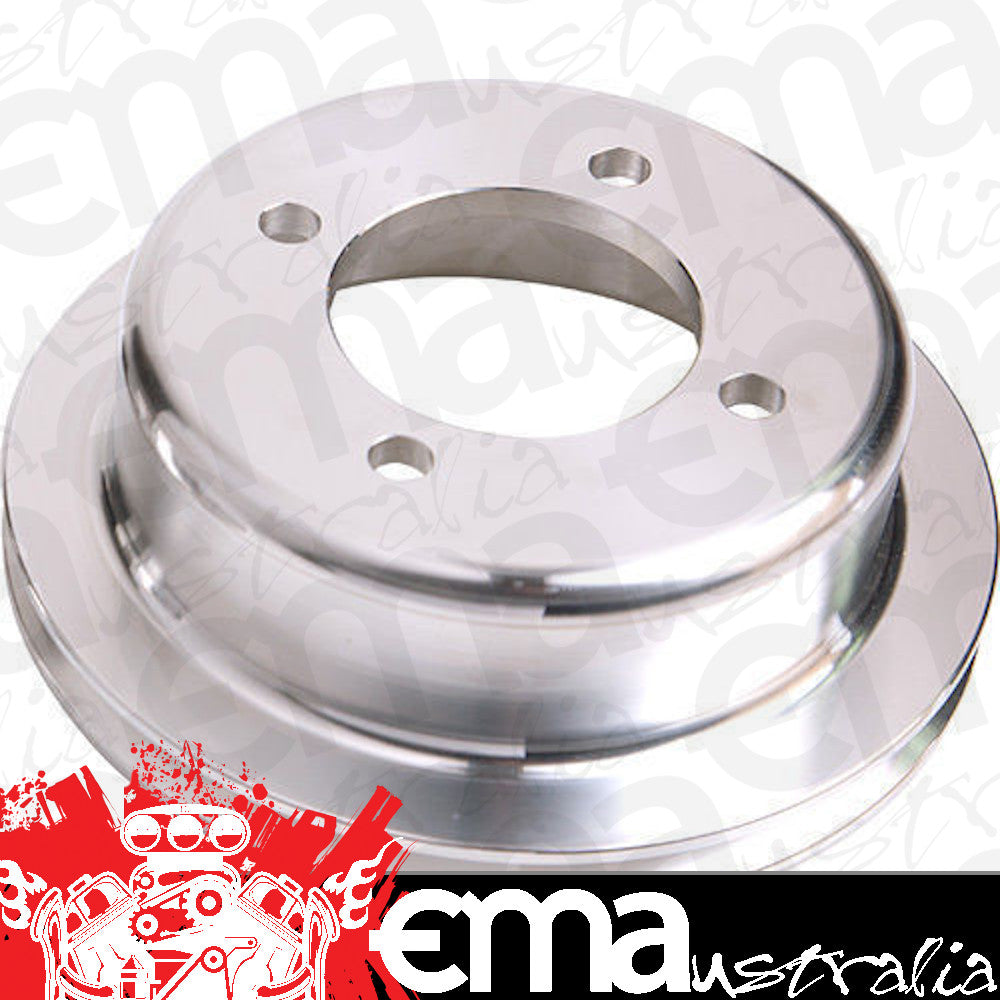 Aeroflow AF64-2024 Billet Crank V Pulley 4 Bolt Polished Suit 302 351C Ford