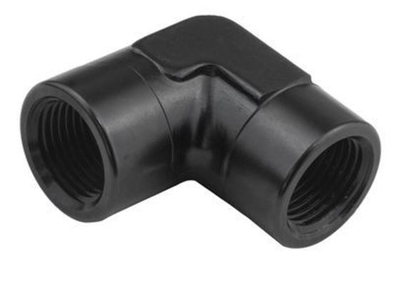 Proflow PFE913-02BK 90 Degree Coupler Female - Female Elbow 1/8" NPT Black