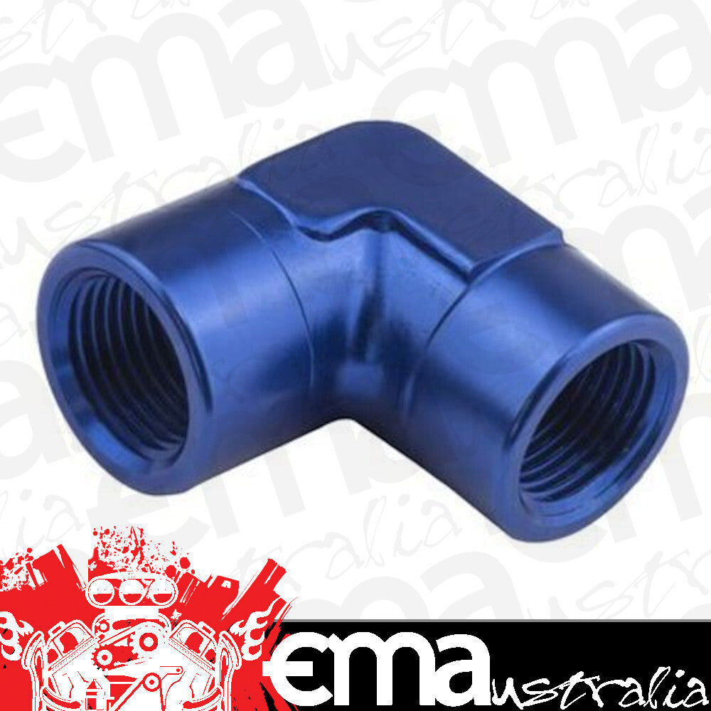 Proflow PFE913-06 90 Degree Coupler Female - Female Elbow 3/8" NPT Blue
