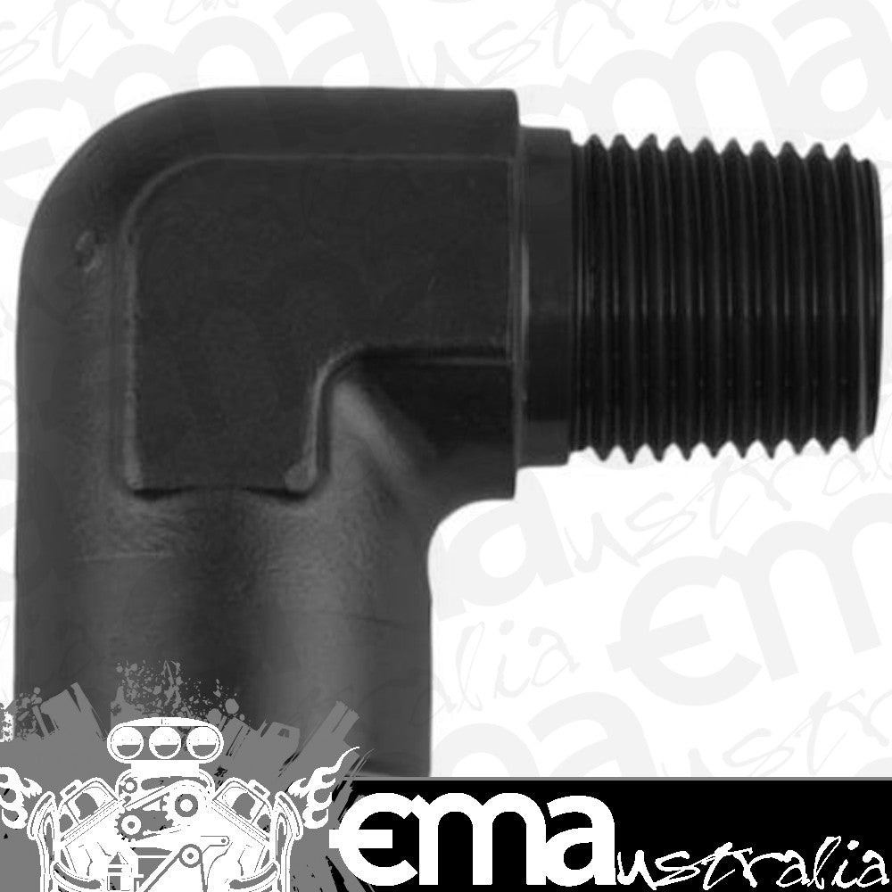 Proflow PFE914-08BK 90 Degree Coupler Female - Male Elbow 1/2" NPT Black