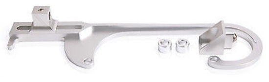 Aeroflow AF64-2026S Billet Throttle Cable Bracket Silver suits 4150 Style Carbs
