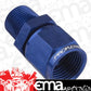 Proflow PFE916-04-02 Female Adaptor -04AN Straight Swivel to 1/8" NPT Blue