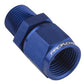 Proflow PFE916-08-06 Female Adaptor -08AN Straight Swivel to 3/8" NPT Blue