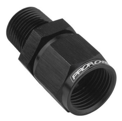 Proflow PFE916-10-08BK Female Adaptor -10AN Straight Swivel to 1/2" NPT Black