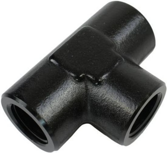 Proflow PFE917-06BK Female Adaptor Pipe Tee 3/8" NPT Black