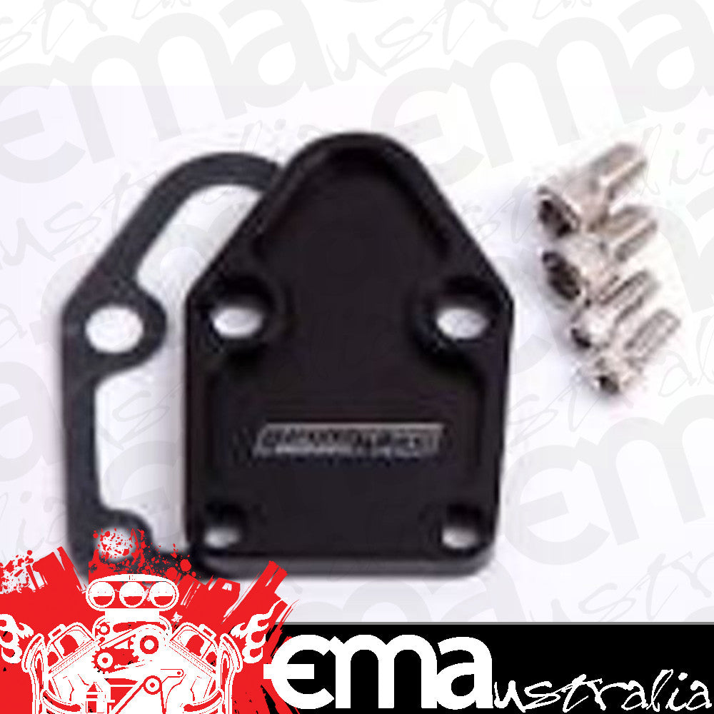 Aeroflow Performance Products AF64-2028BLK Billet Fuel Pump Block Off Plate Black suits SBC