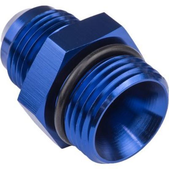 Proflow PFE920-08-10 Fitting Straight Adaptor -08AN to -10AN O-Ring Port Blue