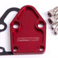 Aeroflow AF64-2028R Billet Fuel Pump Block Off Plate Red suits SBC