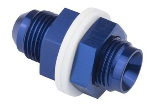 Proflow PFE921-06 Fitting Fuel Cell Male bulkhead -06AN Blue