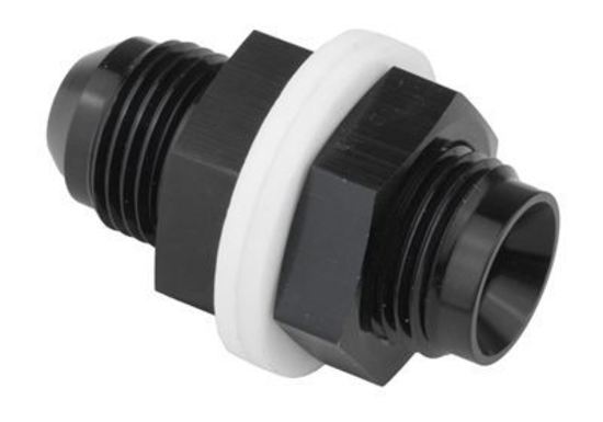 Proflow PFE921-16BK Fitting Fuel Cell Male bulkhead -16AN Black