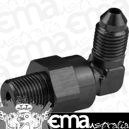 Proflow PFE922-04-04BK Adaptor Male -04AN 90 Degree to 1/4" NPT Swivel Black