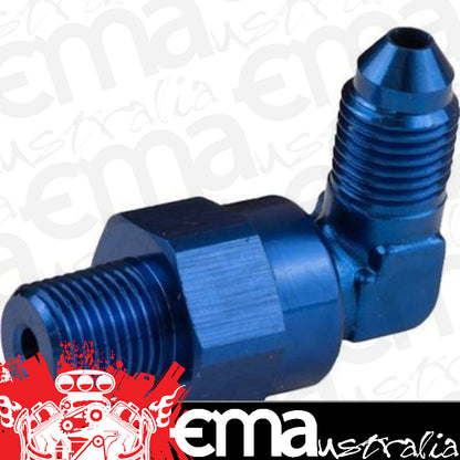 Proflow PFE922-08-06 Adaptor Male -08AN 90 Degree to 3/8" NPT Swivel Blue