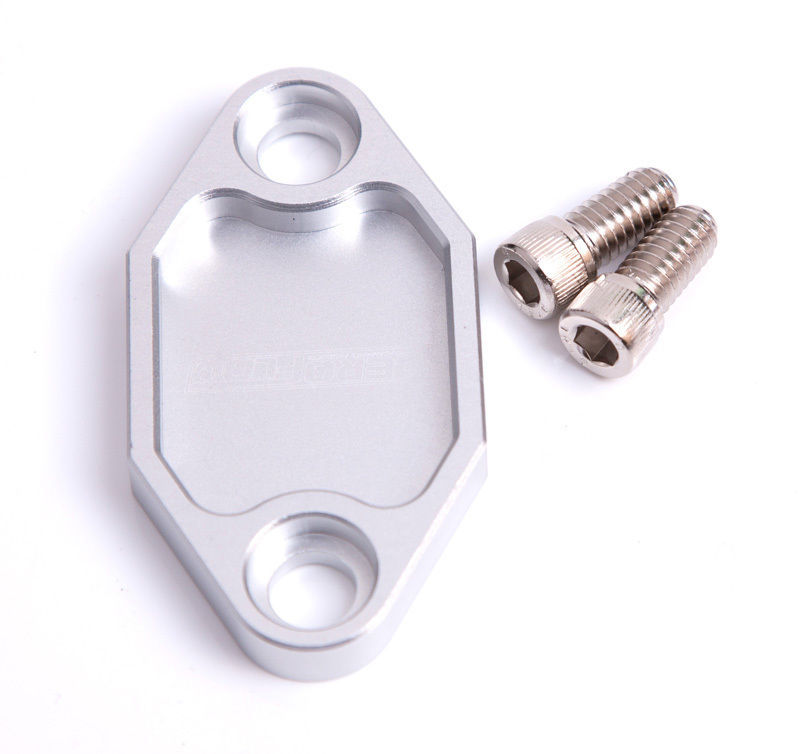 Aeroflow AF64-2029S Billet Fuel Pump Block Off Plate Silver suits Holden 308