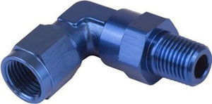 Proflow PFE923-04-04 Adaptor Male -04AN 90 Degree to 1/4" NPT Swivel Blue