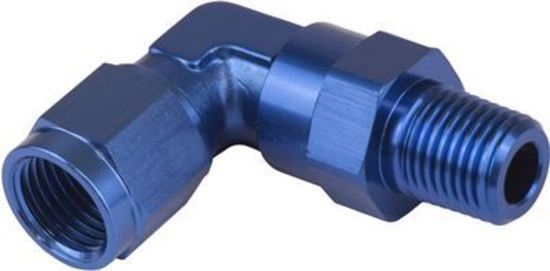 Proflow PFE923-12-12 Adaptor Male -12AN 90 Degree to 3/4" NPT Swivel Blue