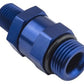 Proflow PFE928-08-04 Fitting Male 1/4" NPT to Fitting Male -08AN O-Ring Swivel Blue