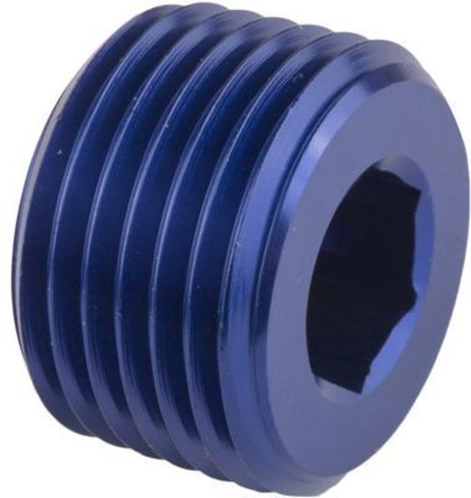 Proflow PFE932-16 Fitting Aluminium Socket Plug 1" NPT Blue