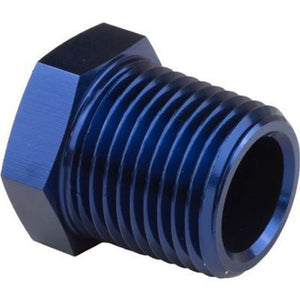 Proflow PFE933-08 Fitting Aluminium Hex Head Plug 1/2" NPT Blue