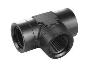 Proflow PFE938-06BK Fitting Aluminium Adaptor Female Tee -06AN Black