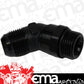 Proflow PFE948-08BK Adaptor Male -08AN 45 Degree to -08AN Thread Swivel Black