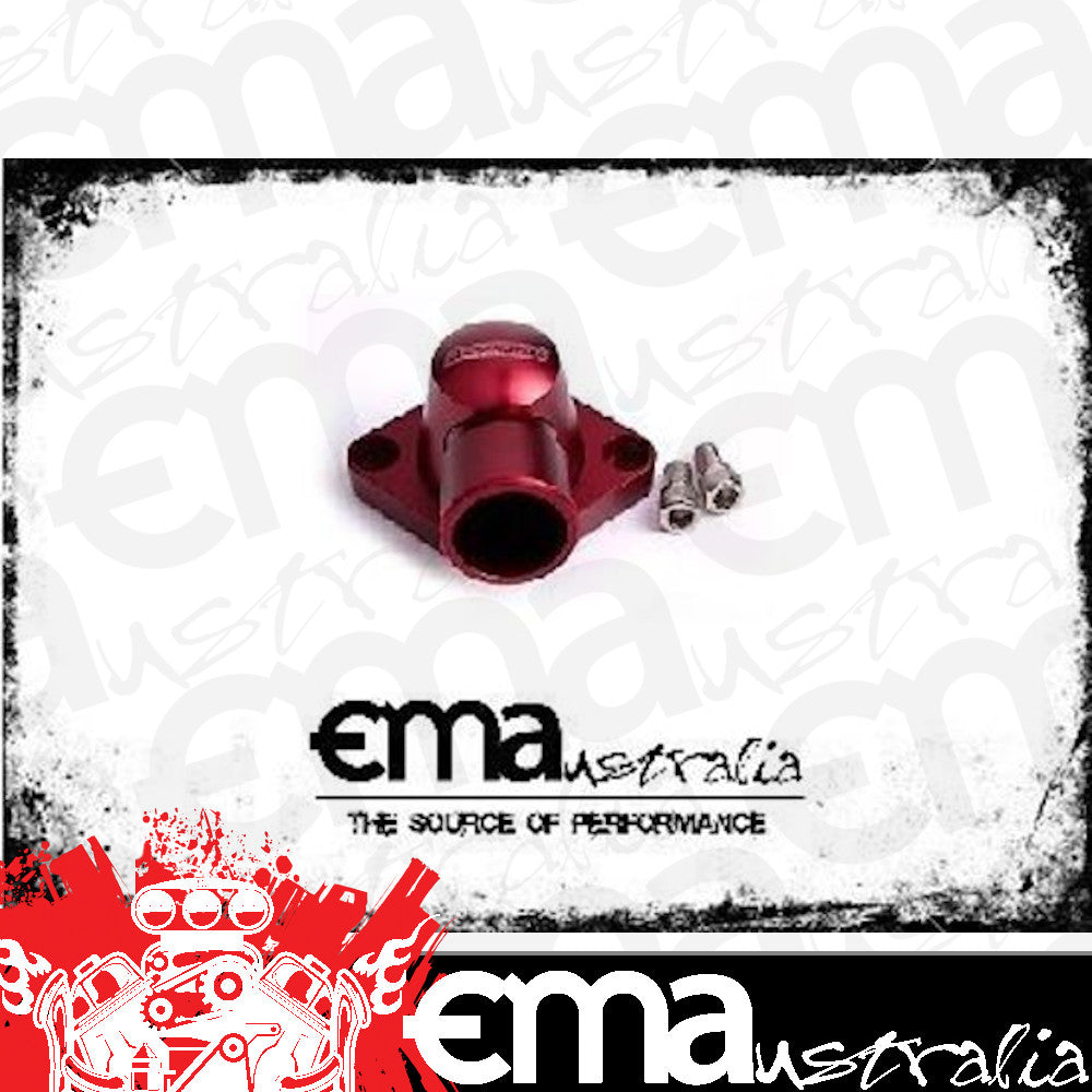 Aeroflow AF64-2034R Billet Thermostat Housing Red Swivel SBC BBC