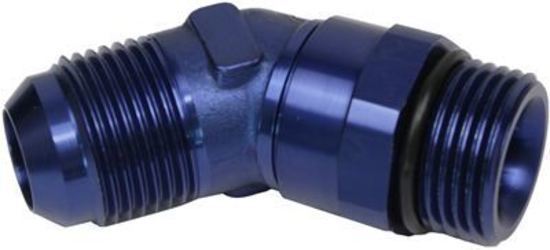 Proflow PFE948-12-10 Adaptor Male -12AN 45 Degree to -10AN Thread Swivel Blue