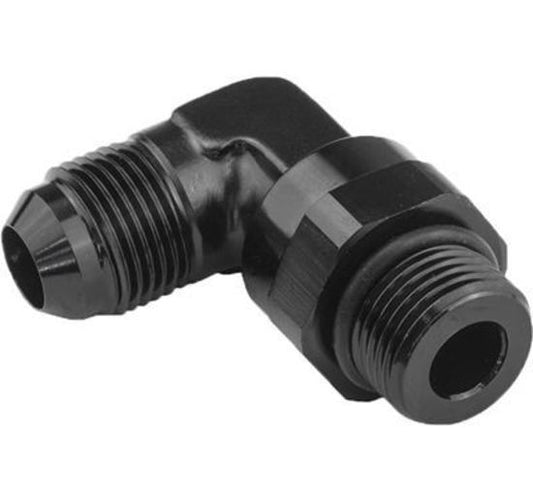 Proflow PFE949-08-10BK Adaptor Male -08AN 90 Degree to -10AN Thread Swivel Black