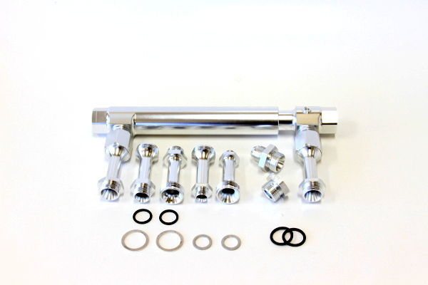 Aeroflow AF64-2037S Adjustable Fuel Log Bg Holley Silver suits 1 & 2 Metering Bl