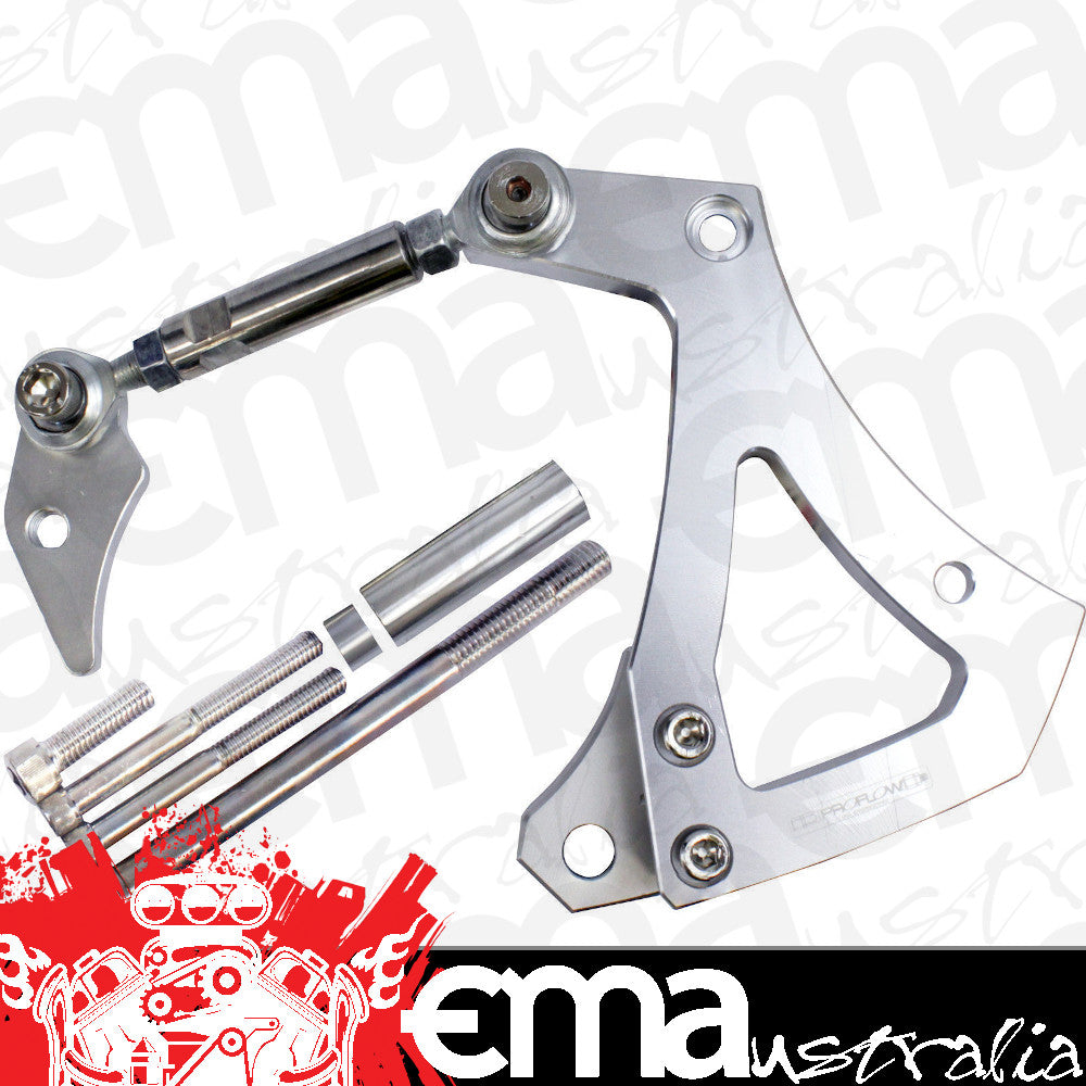 Proflow PFEABCLEV01 Alternator Bracket Kit Aluminium For Ford V8 Cleveland 302 351C Drivers Side Mid Mount Silver